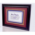 11"x14" Black Certificate Frame w/Single Matboard